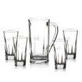 Chesswood Crystal Pitcher & 4 Crystal Hiball Glasses